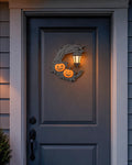 Spooky Crescent Wreath – Halloween Lantern Display