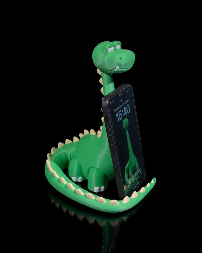 Standing Dino Phone Stand – Quirky Desktop Organizer