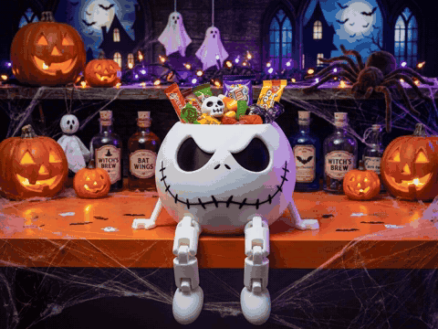 Halloween Candy Bowl - "Jack Skeleton Shelf Sitter"