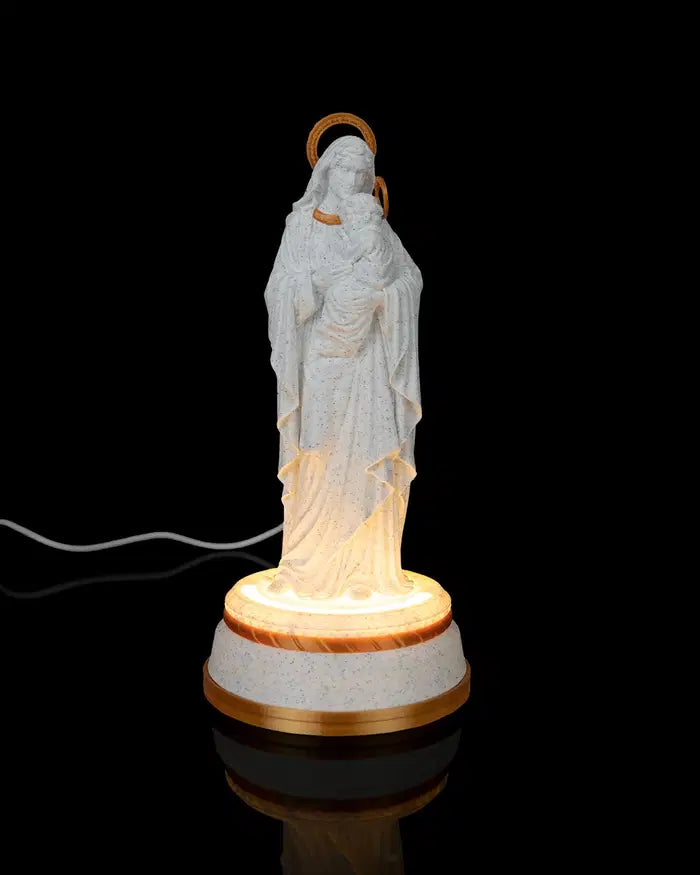 Mary and Child Illuminated Statue
