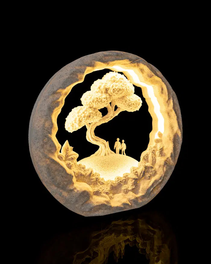 3D Printed Ambient Table Lamp - "Our Journey" Edition