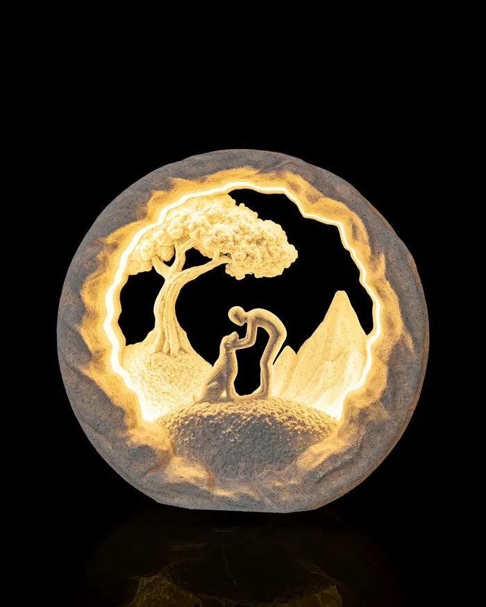 3D Printed Ambient Table Lamp - "Good Boy" Edition