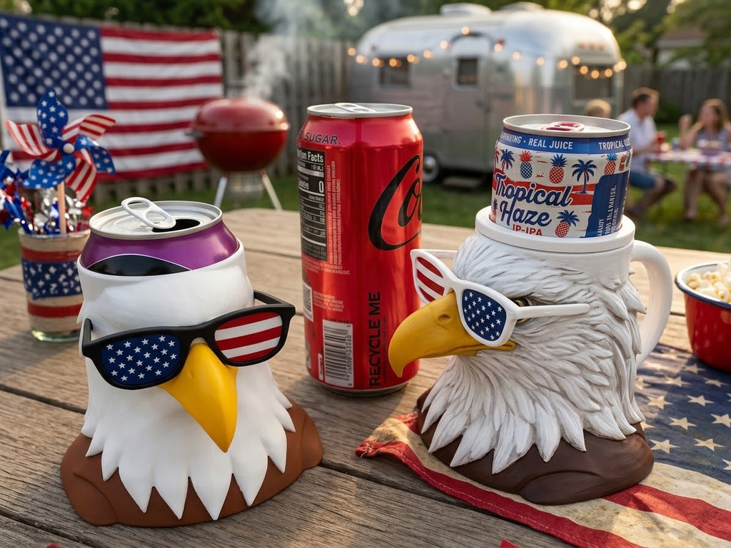Patriot Eagle Can & Bottle Holder – USA Stars and Stripes Edition
