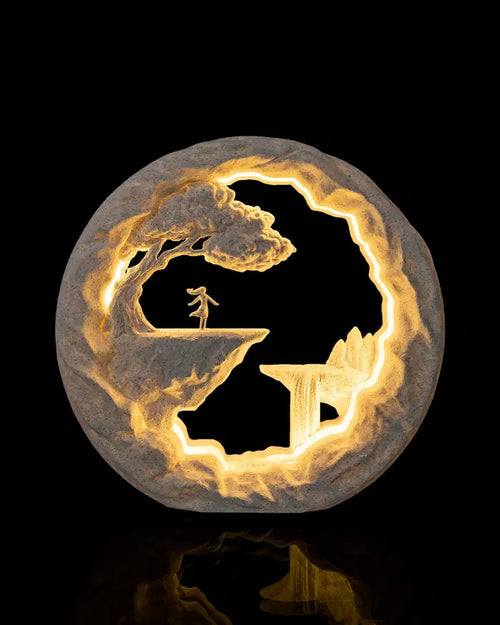 3D Printed Ambient Table Lamp - "The Dreamer"