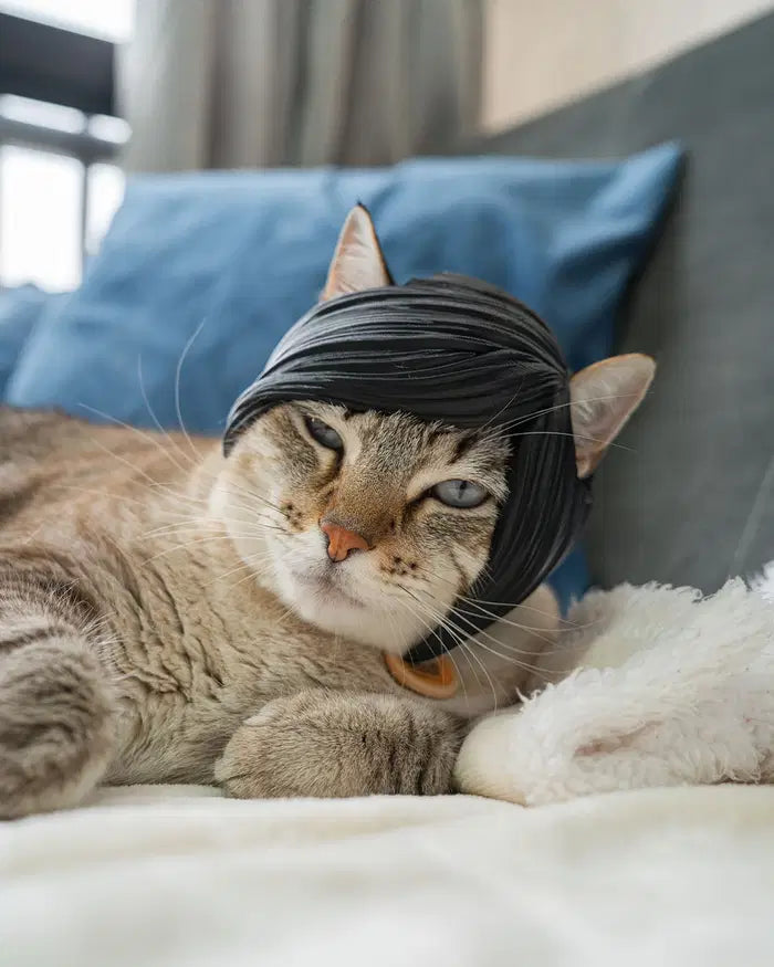Sleek Bob Wig Cat Helmet