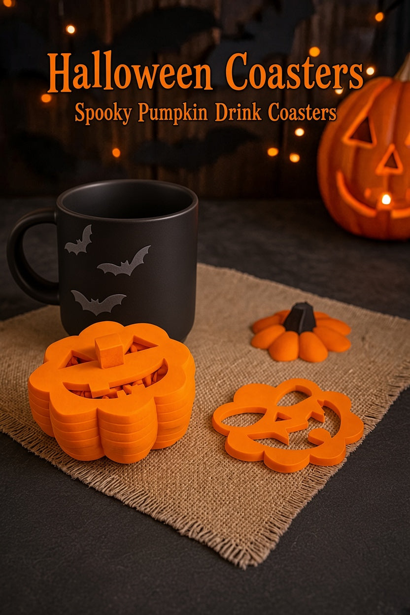 Pumpkin Coaster Set