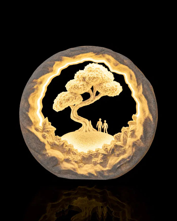 3D Printed Ambient Table Lamp - "Our Journey" Edition